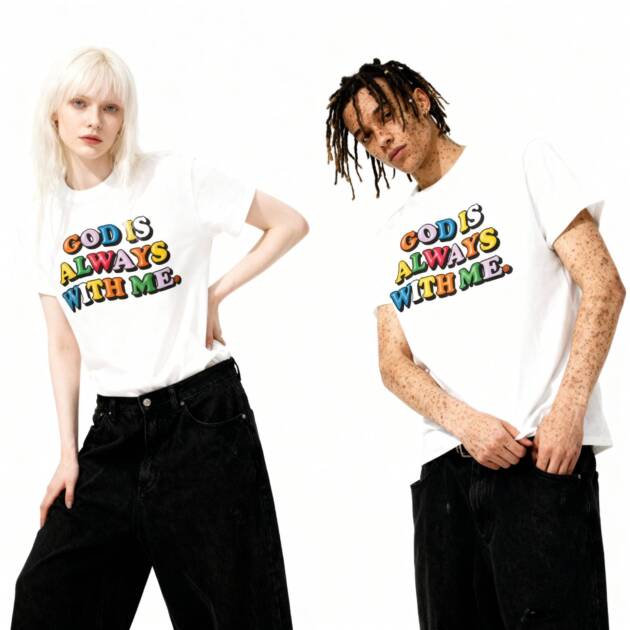 Male and female models wearing the 