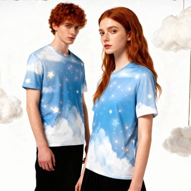 Male and female models wearing the 