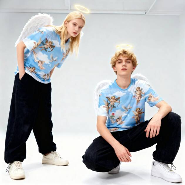 Male and female models wearing the 