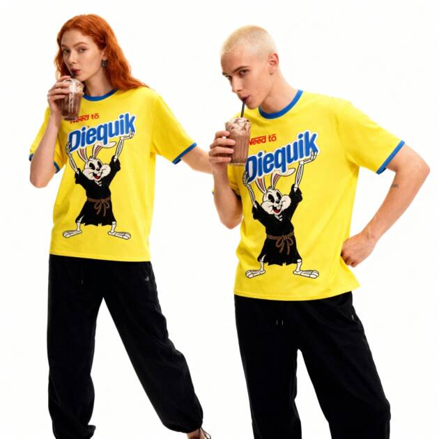 Male and female models wearing the