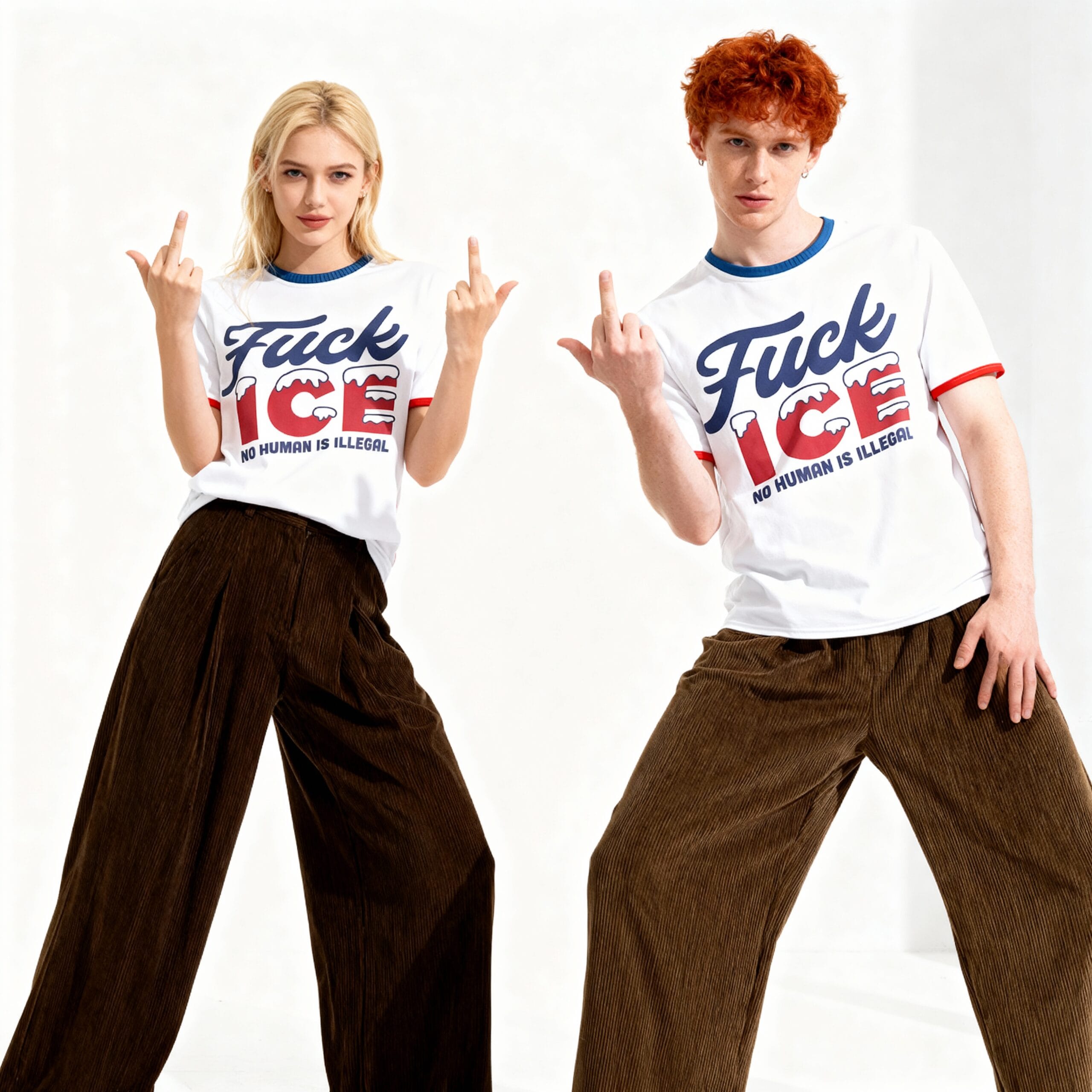 Fuck ICE NO HUMAN IS ILLEGAL t-shirt